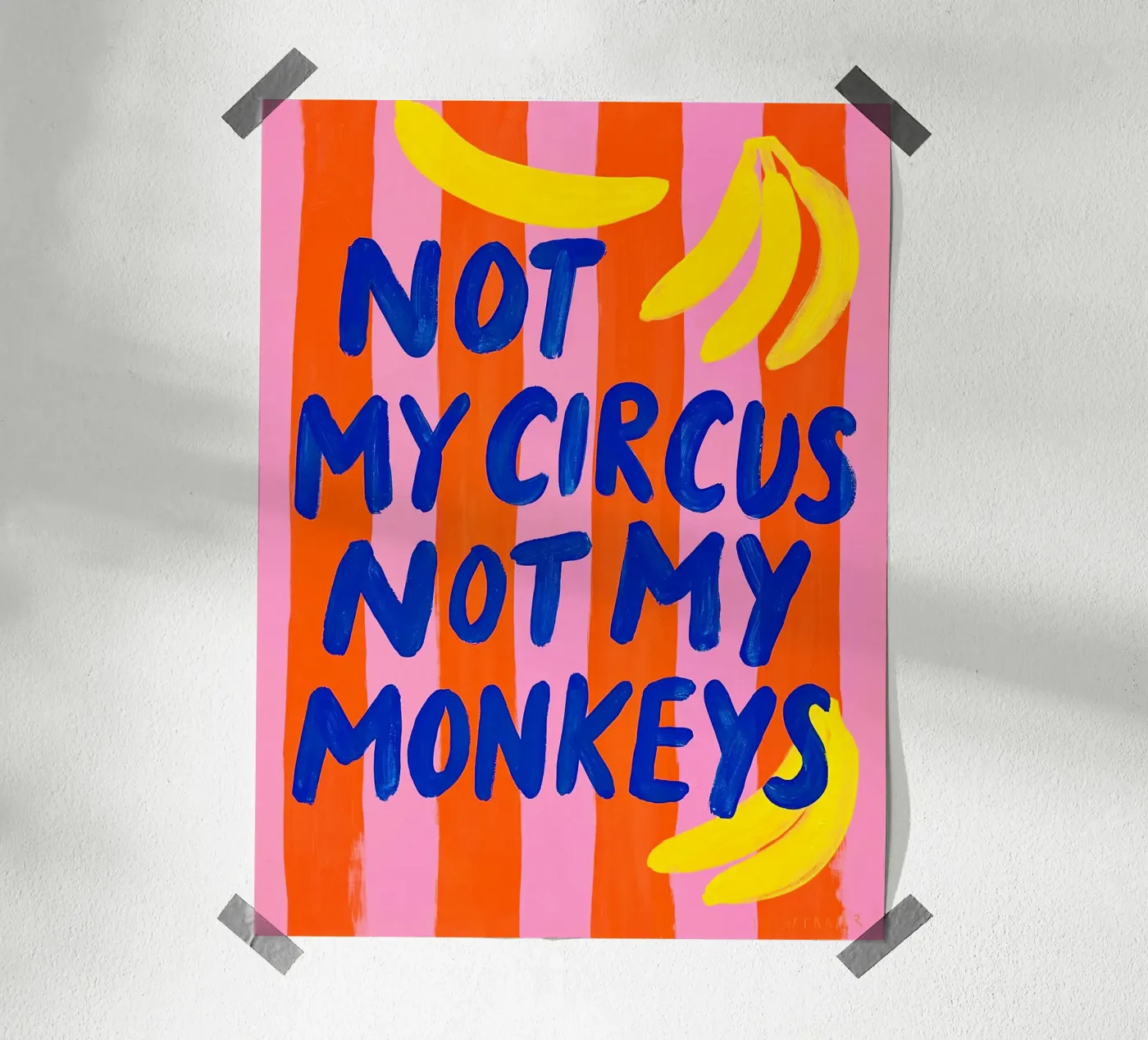 Niet mijn circus, niet mijn apen – Speelse dopamine-inrichting poster van Nordic Stories Studio