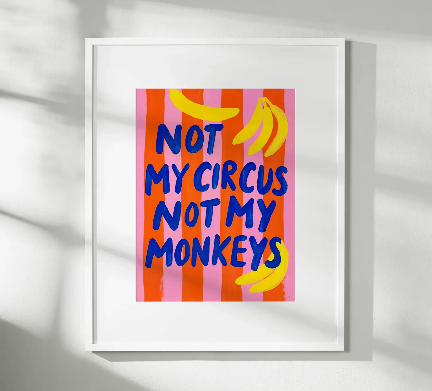 Niet mijn circus, niet mijn apen – Speelse dopamine-inrichting poster van Nordic Stories Studio