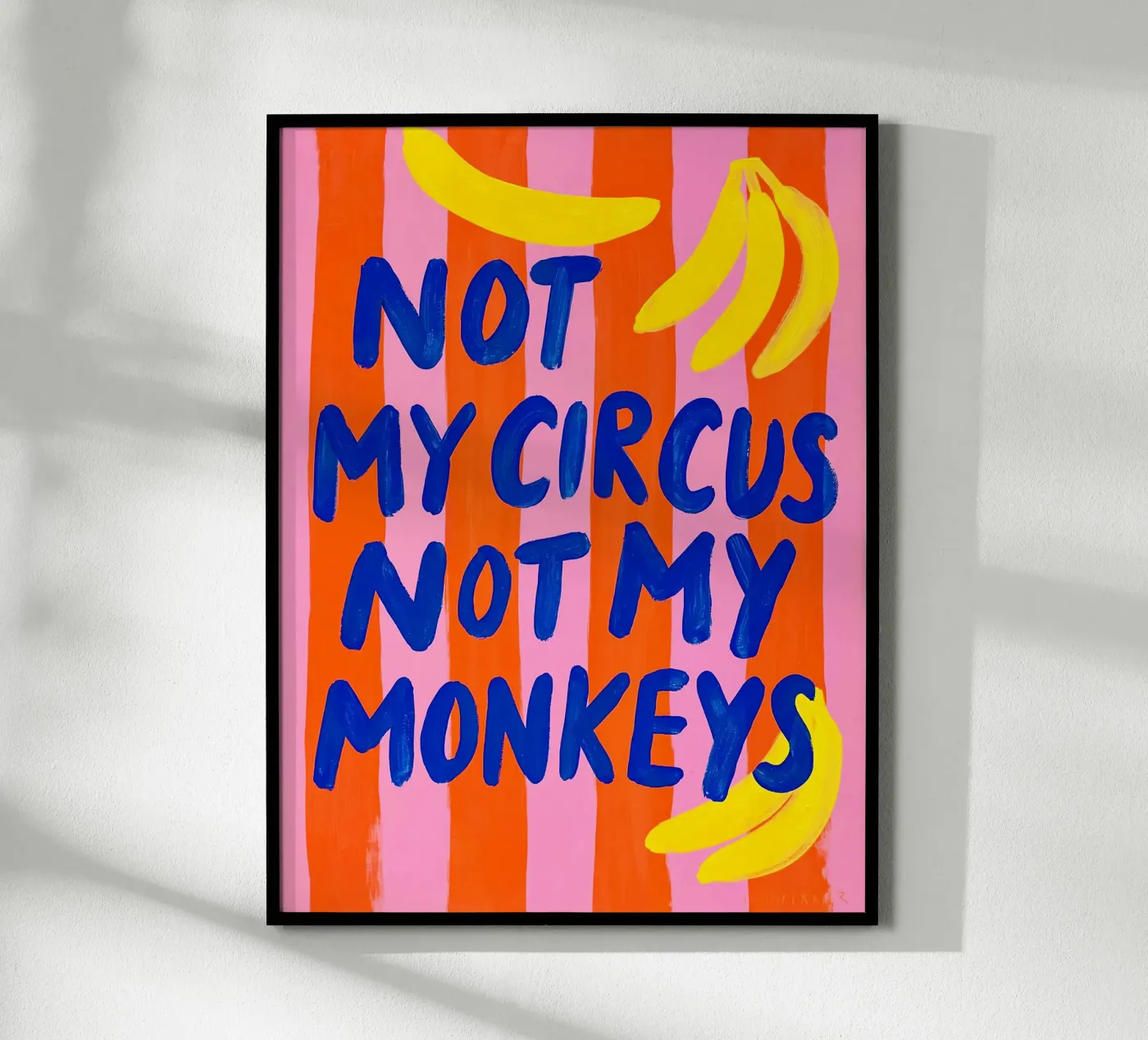 Niet mijn circus, niet mijn apen – Speelse dopamine-inrichting poster van Nordic Stories Studio