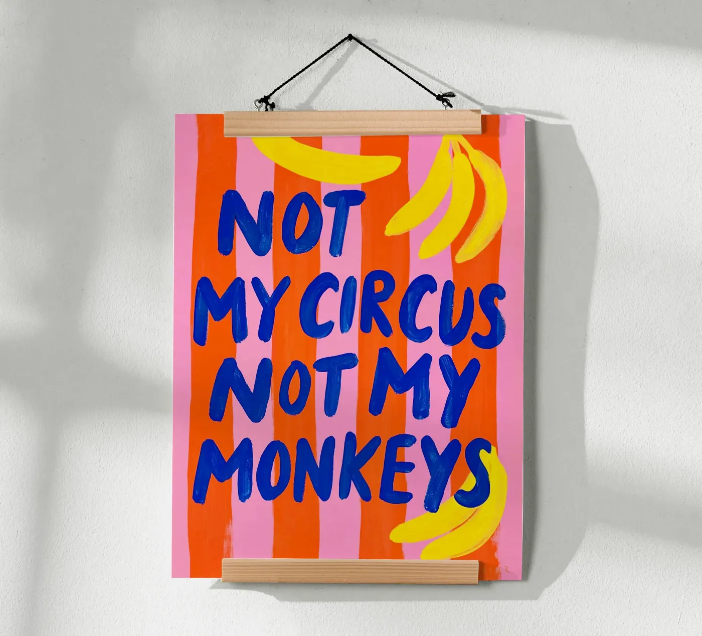Niet mijn circus, niet mijn apen – Speelse dopamine-inrichting poster van Nordic Stories Studio