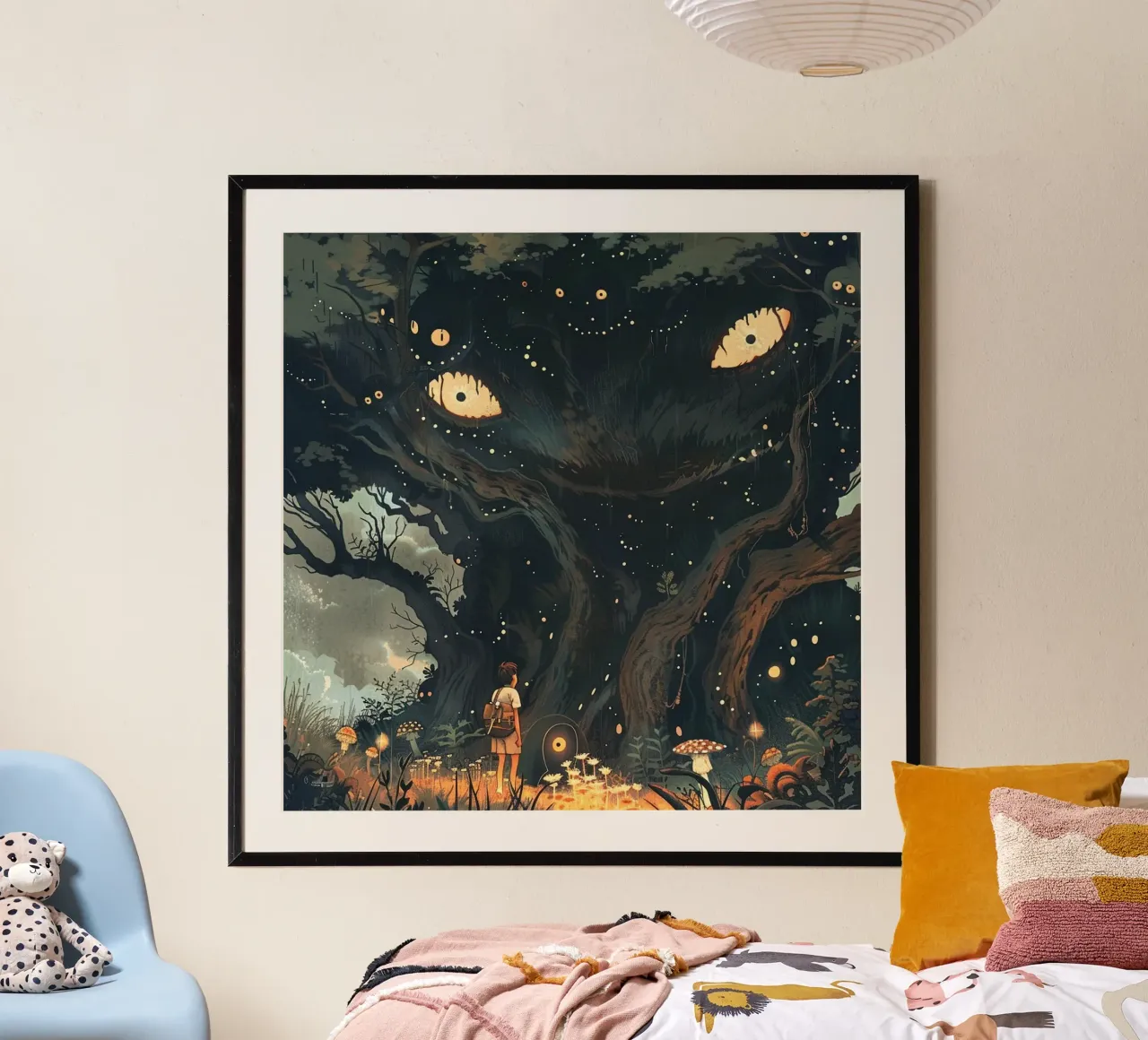 Nature has eyes poster with aluminum frame by pixel