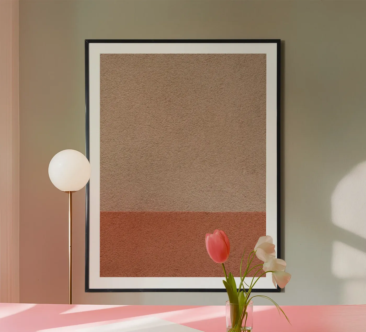 orange wall poster by juli