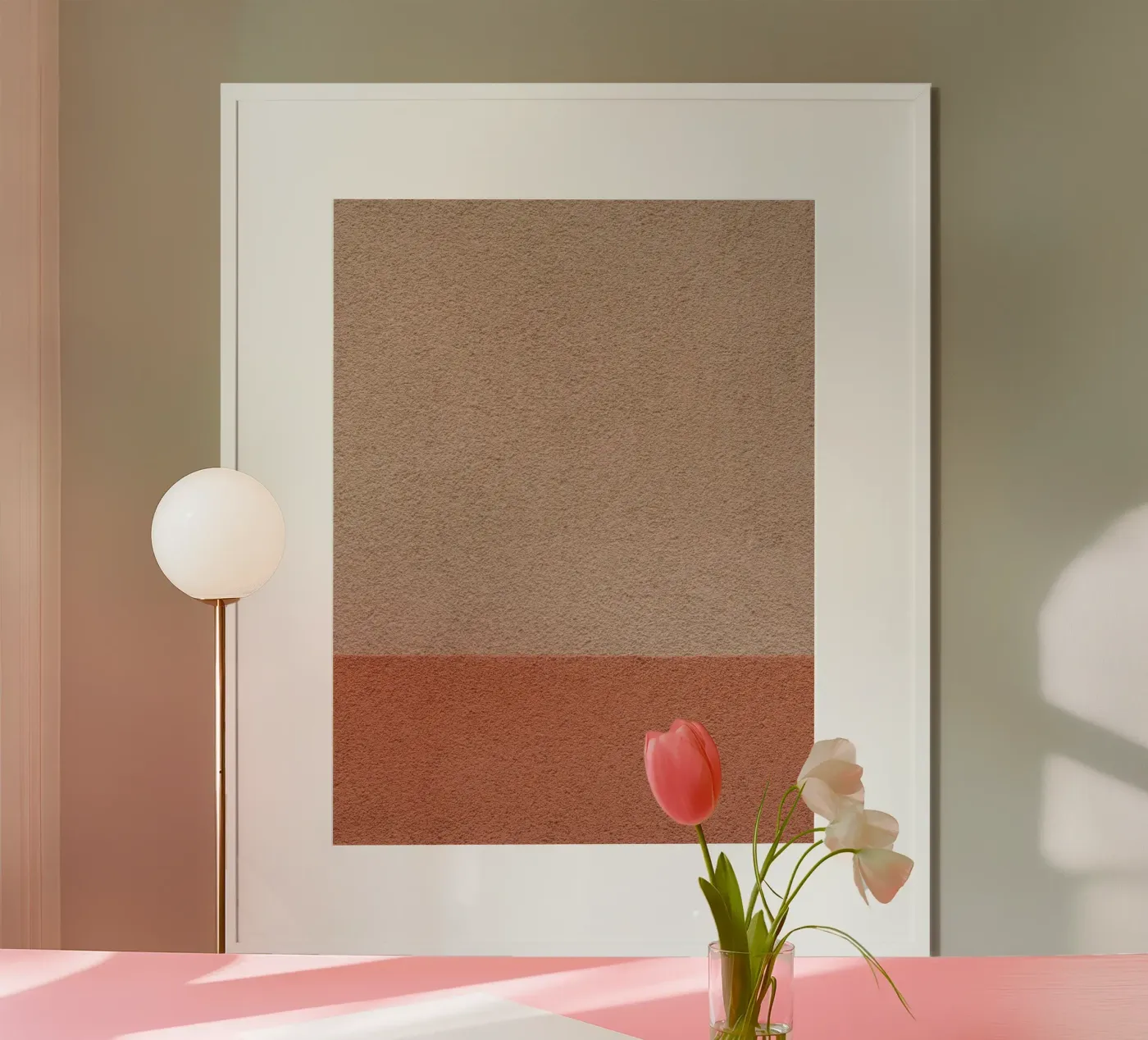 orange wall poster by juli
