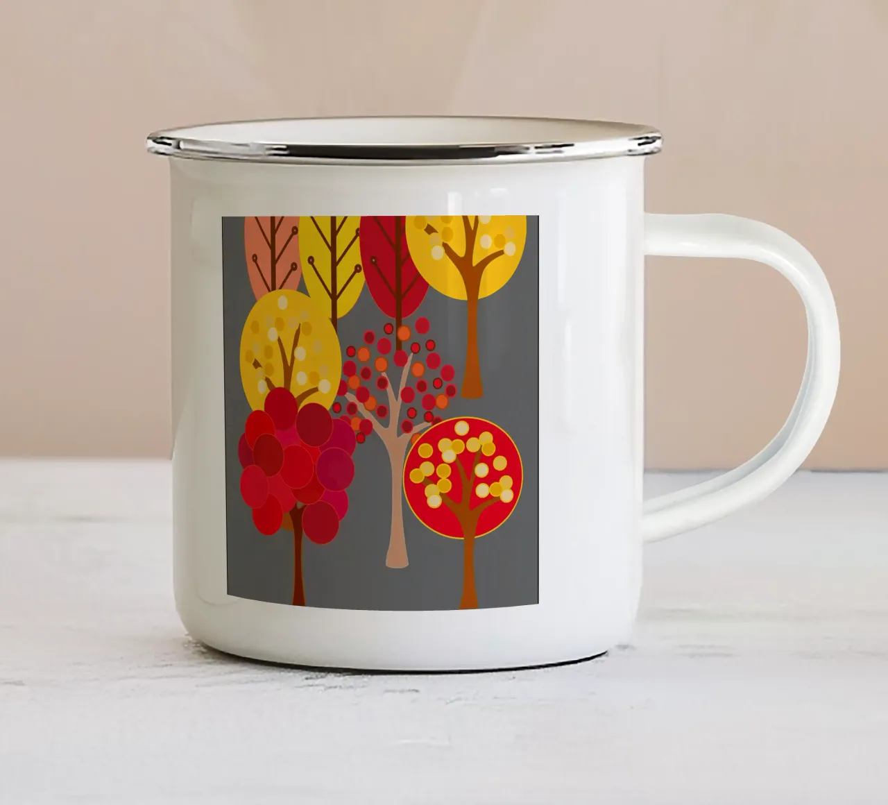 Boschi d'autunno tazza in smalto da SunflowerDE