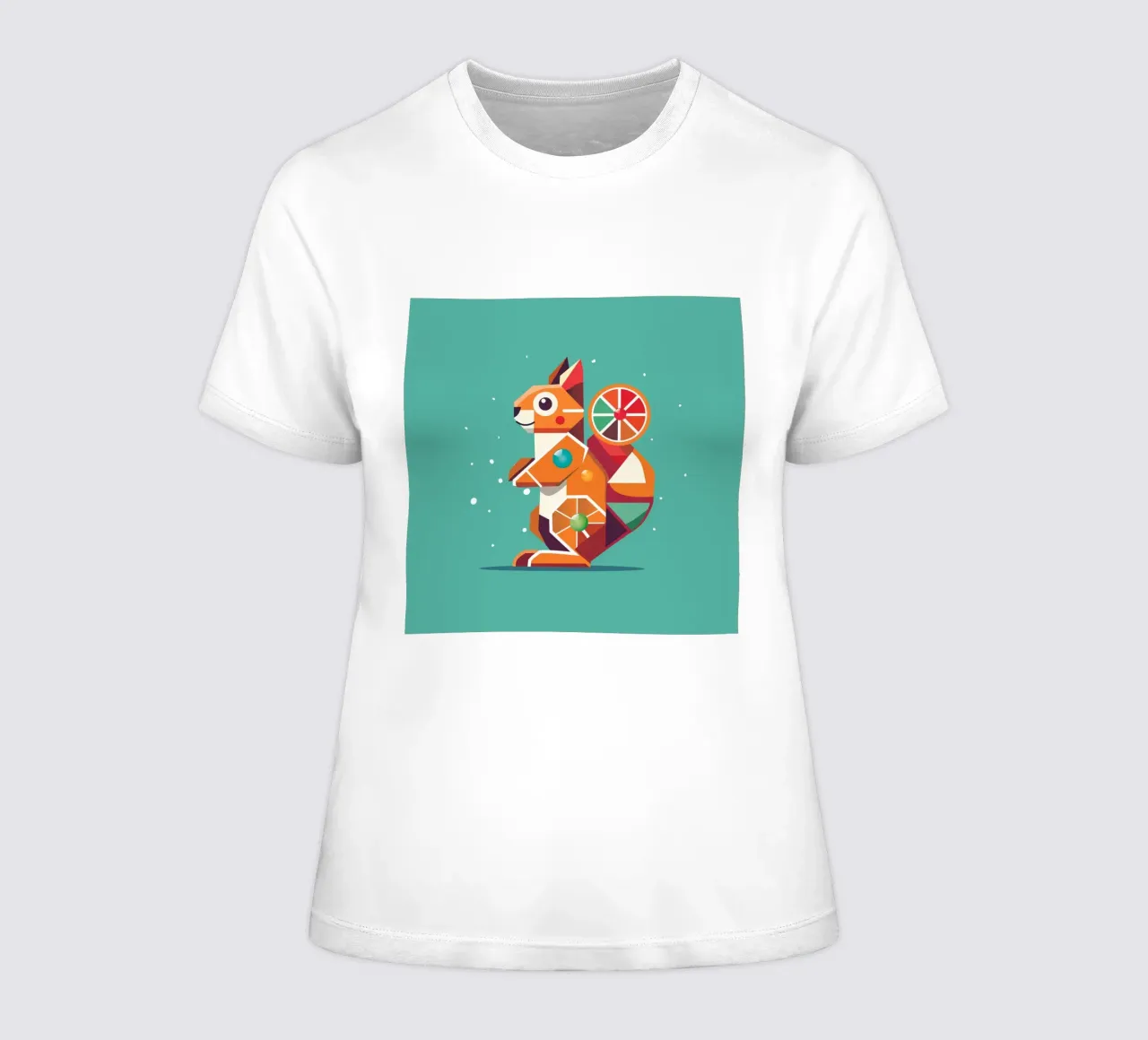 Ardilla geométrica - Un colorido centro de atención camiseta de mujer de namosh