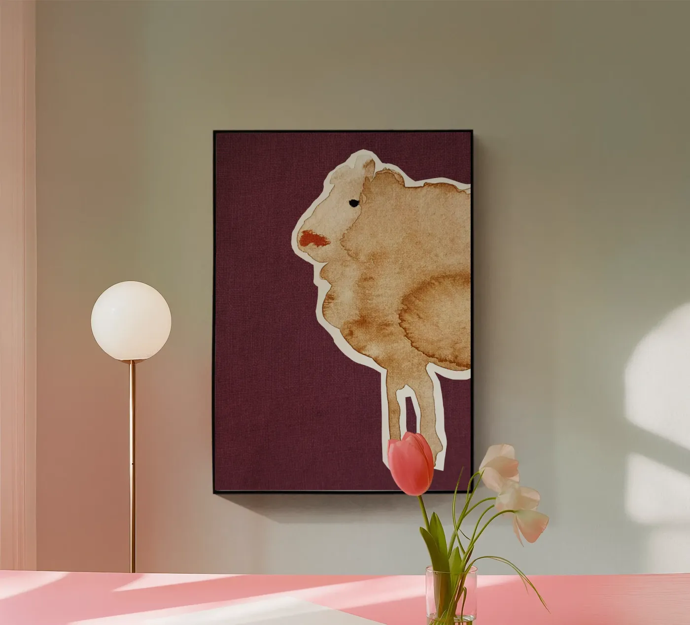 Maroon Sheep plexiglas de Christina Misuro