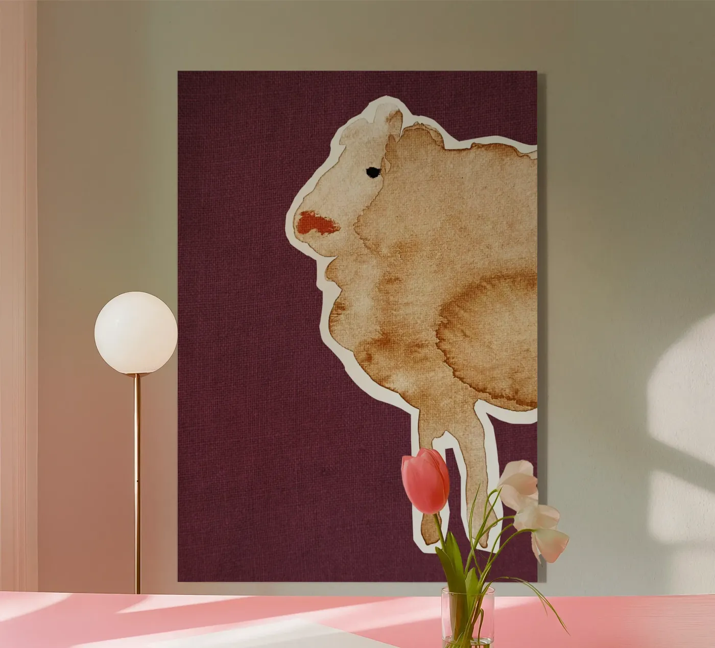 Maroon Sheep plexiglass da Christina Misuro