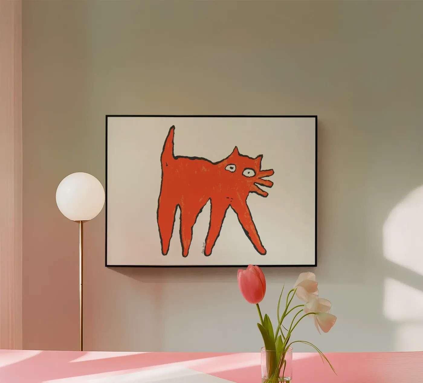 Orange Cat plexiglass da Eden Kalif