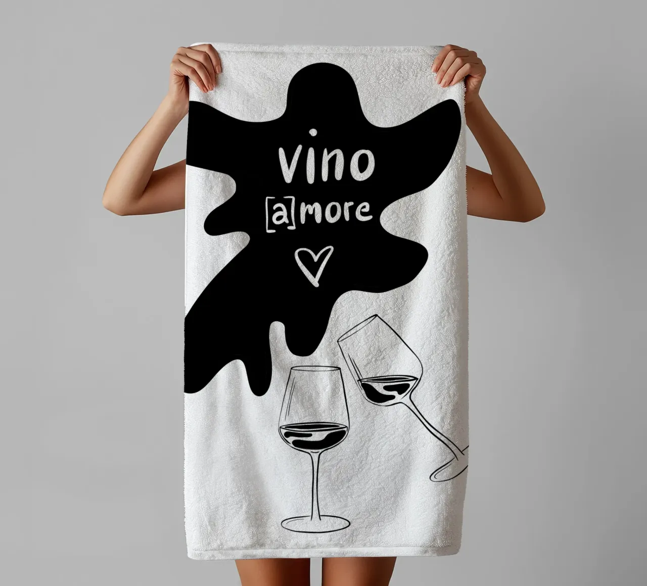 vino (a)more asciugamano da bagno da STFI.studio