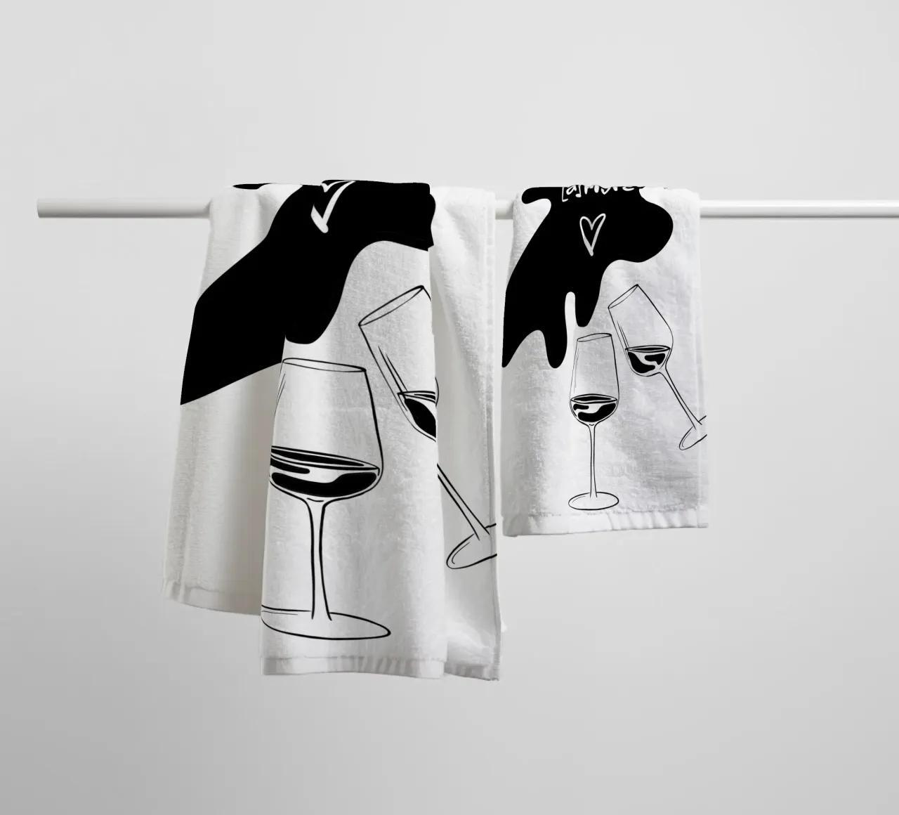 vino (a)more asciugamano da bagno da STFI.studio
