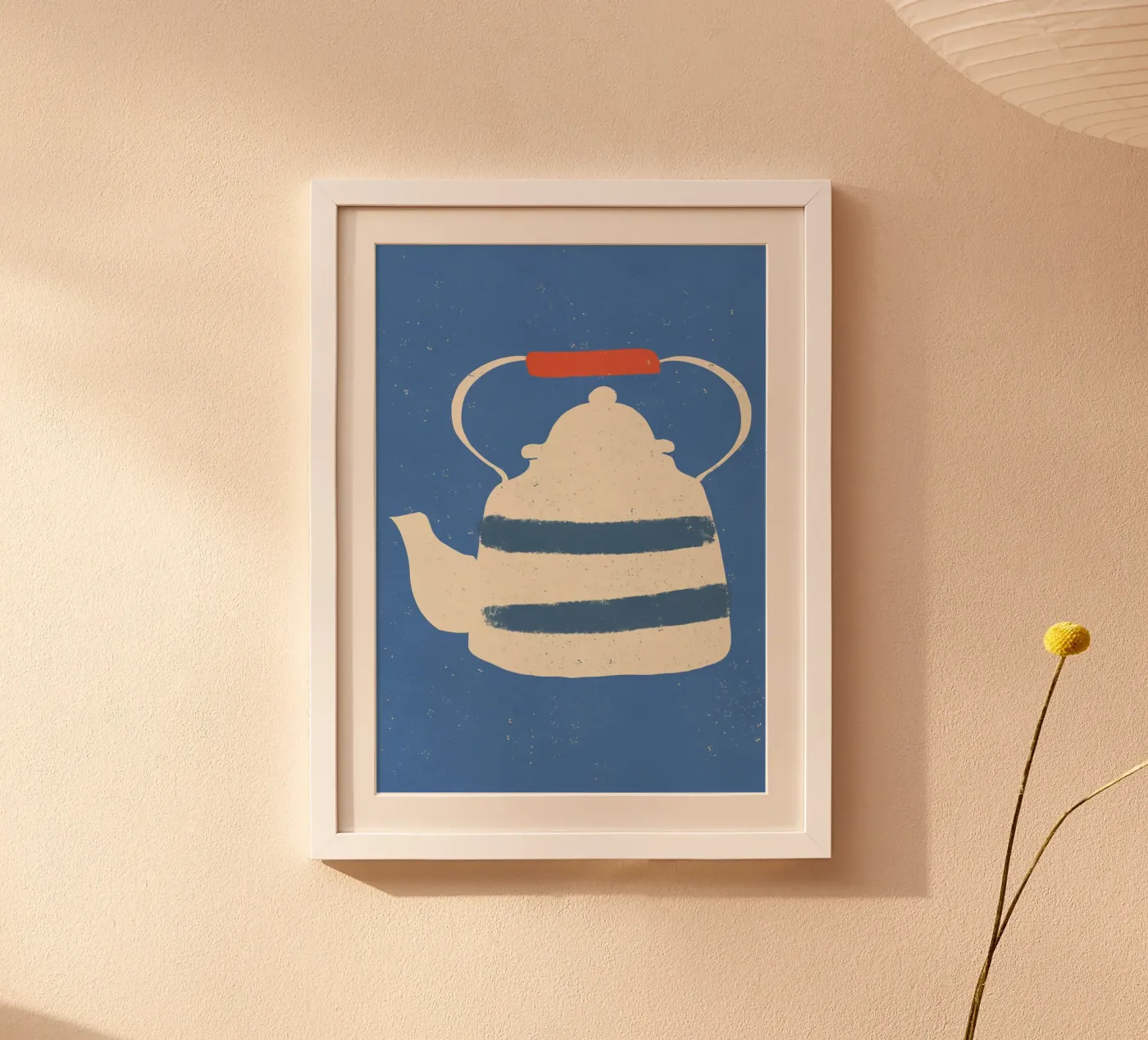 Striped Blue Kettle Poster von Nicolas