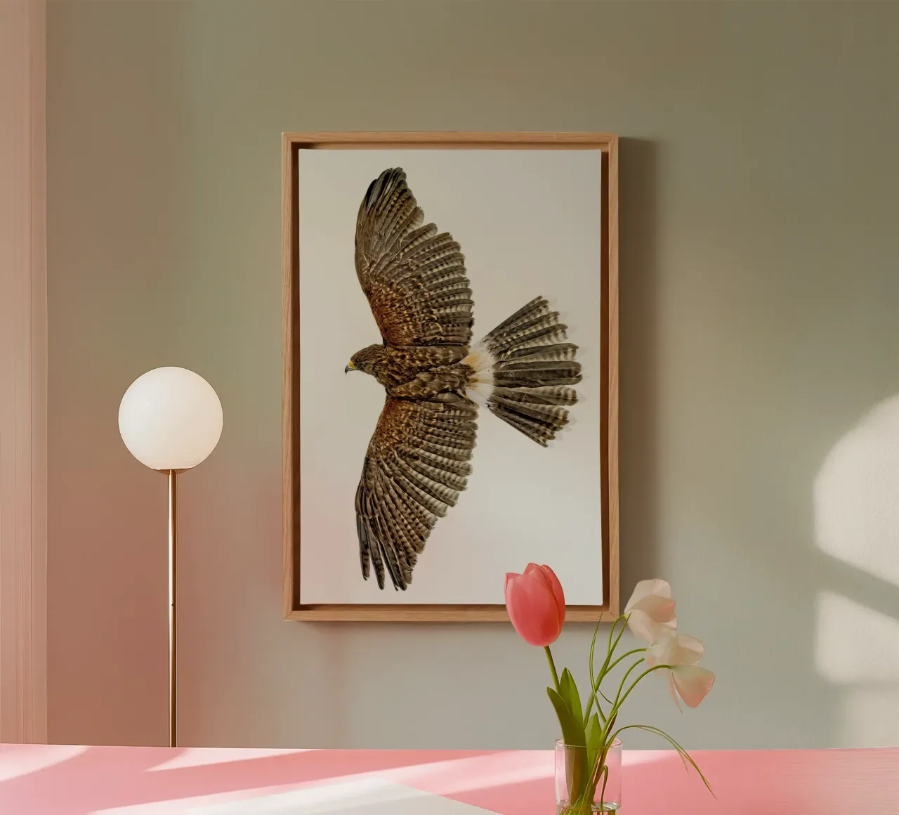 Soaring Eagle canvas with Floater frame by Curious Collections by Marielle Leenders