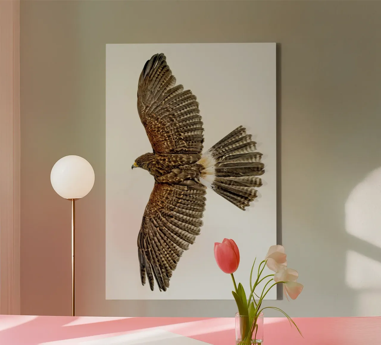Soaring Eagle canvas with Floater frame by Curious Collections by Marielle Leenders