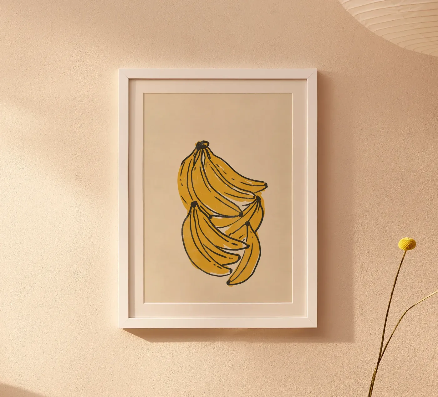 Yellow Banana Bunch poster by Nicolas