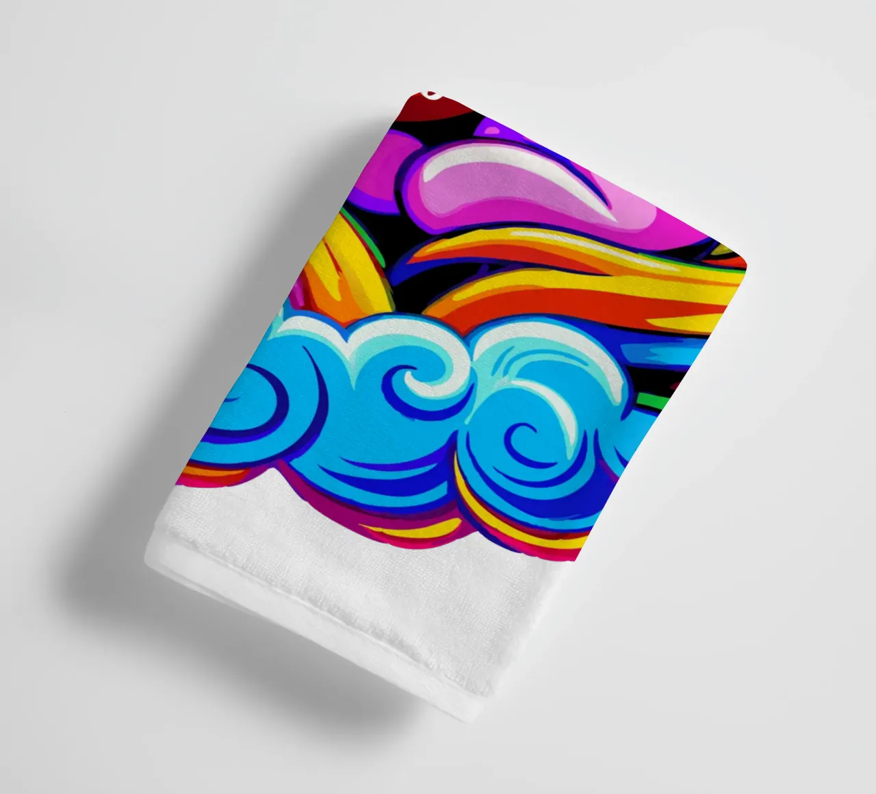 Cute Unicorn Hugging a Heart Pillow on a Cloud - Custom Text asciugamano da bagno da Artnesia