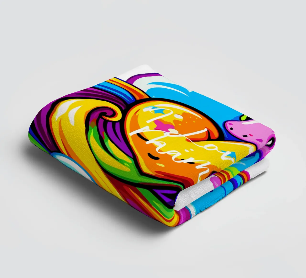 Cute Unicorn Hugging a Heart Pillow on a Cloud - Custom Text asciugamano da bagno da Artnesia