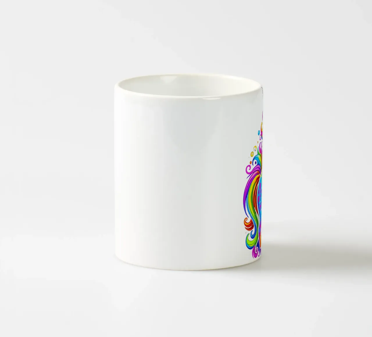 Dazzling Rainbow Cute Unicorn Delight ceramic mug by Artnesia