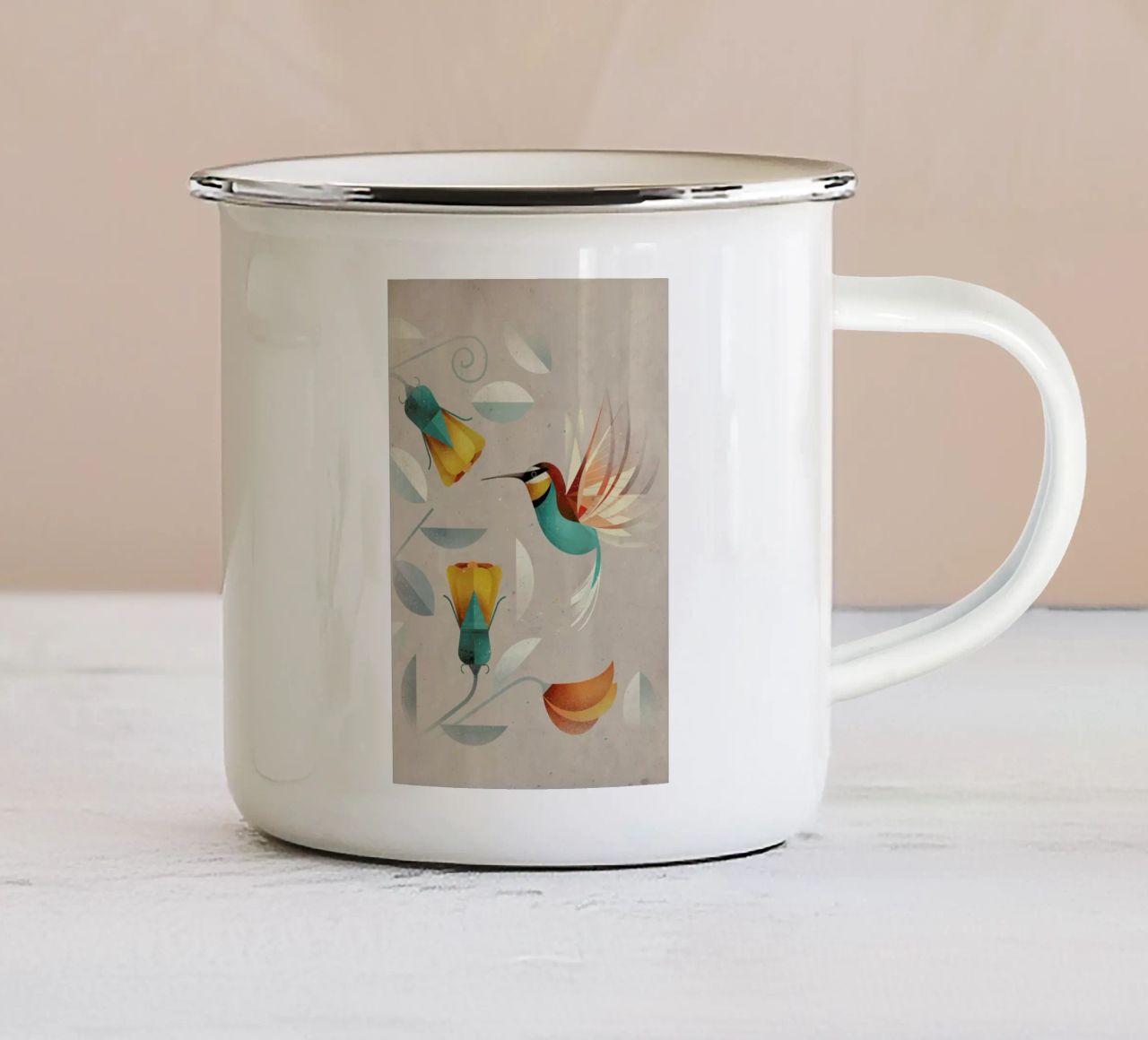 Kolibri tazza in smalto da Dieter Braun