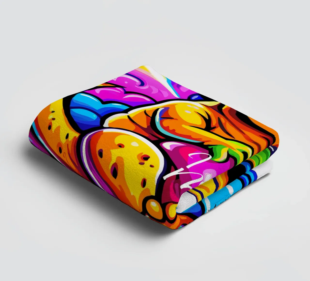 Cute Dino Hugging a Heart Pillow on a Cloud - Custom Text serviette de bain de Artnesia
