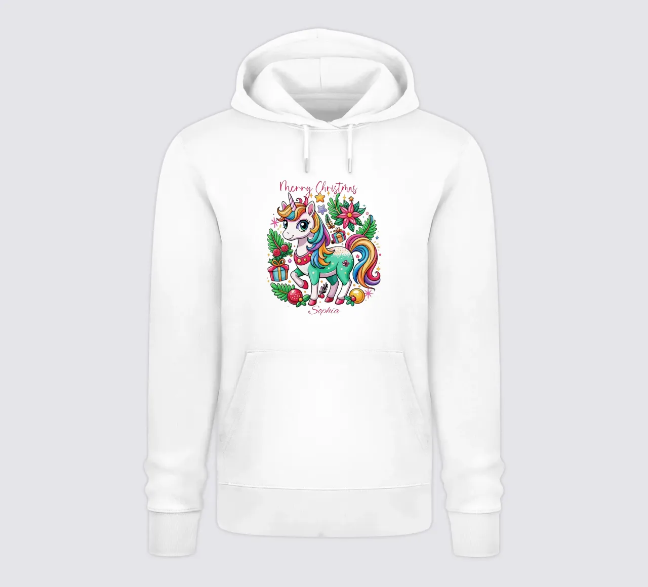 Magical Christmas Cute Unicorn - Add Custom Event and Name hoodie by Artnesia