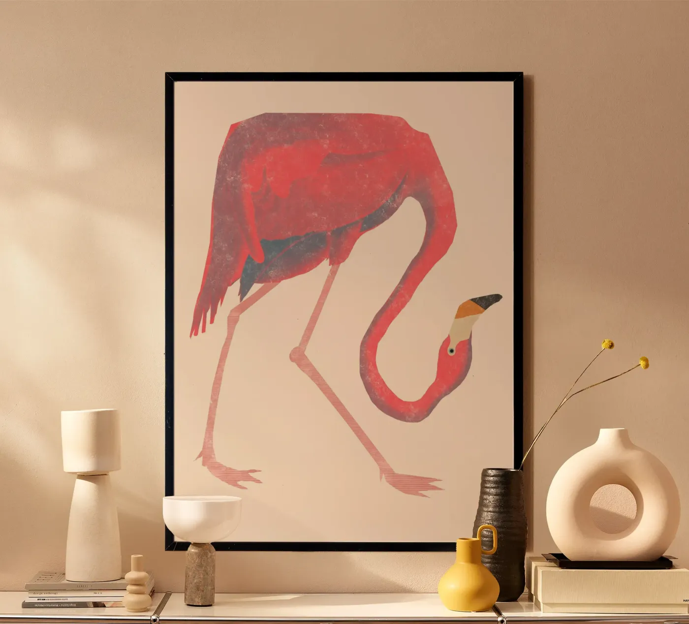 Flamingo poster van Josephin Hermsdorf