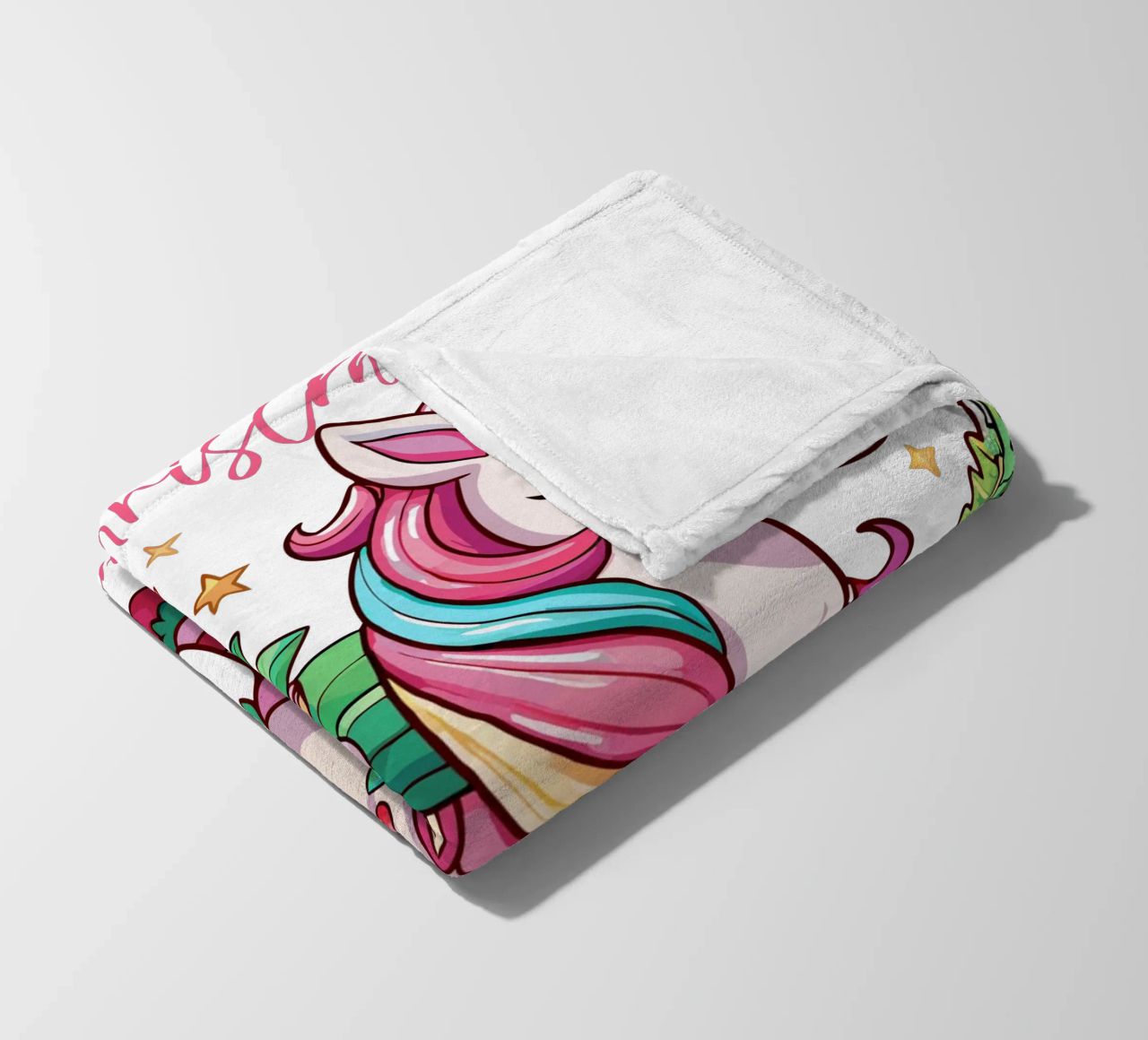 Magical Christmas Cute Unicorn - Add Custom Event and Name Fleecedecke von Artnesia