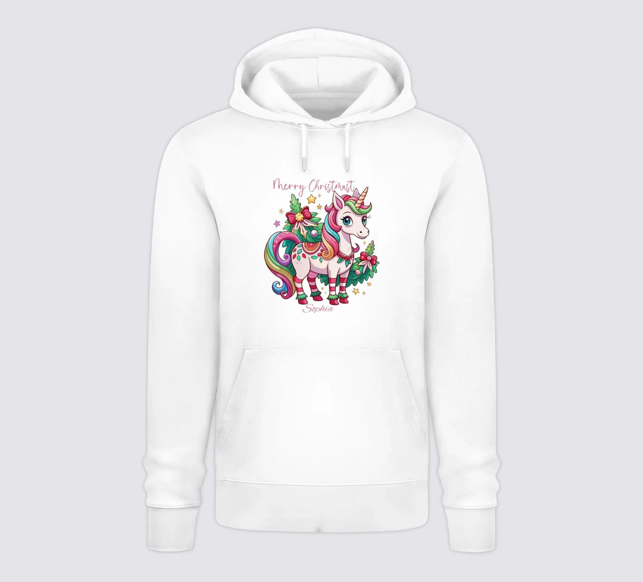 Magical Christmas Cute Unicorn - Add Custom Event and Name felpa con cappuccio da Artnesia