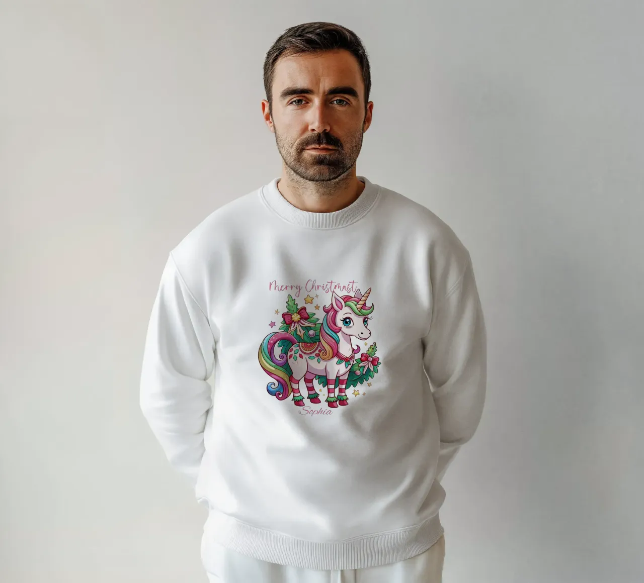Magical Christmas Cute Unicorn - Add Custom Event and Name sweat de Artnesia