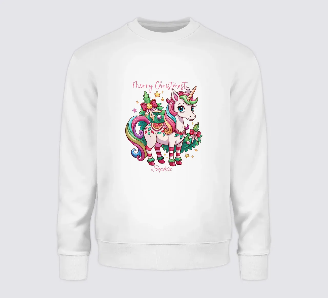 Magical Christmas Cute Unicorn - Add Custom Event and Name sweat de Artnesia