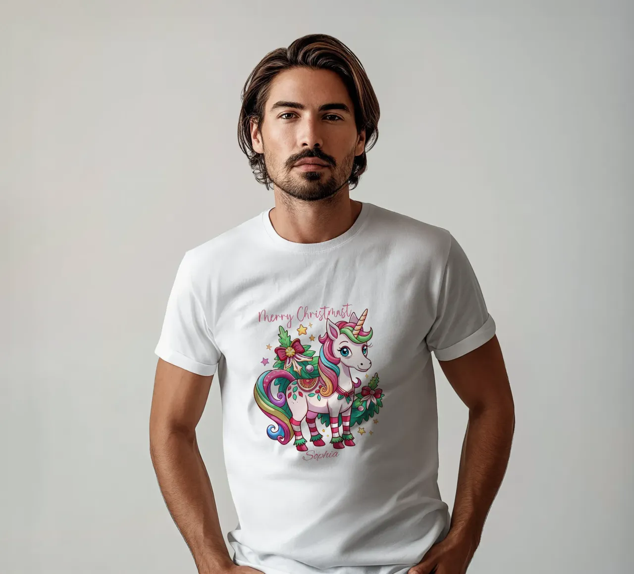 Magical Christmas Cute Unicorn - Add Custom Event and Name t-shirt da Artnesia