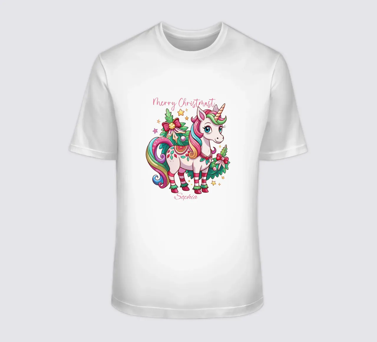Magical Christmas Cute Unicorn - Add Custom Event and Name t-shirt da Artnesia