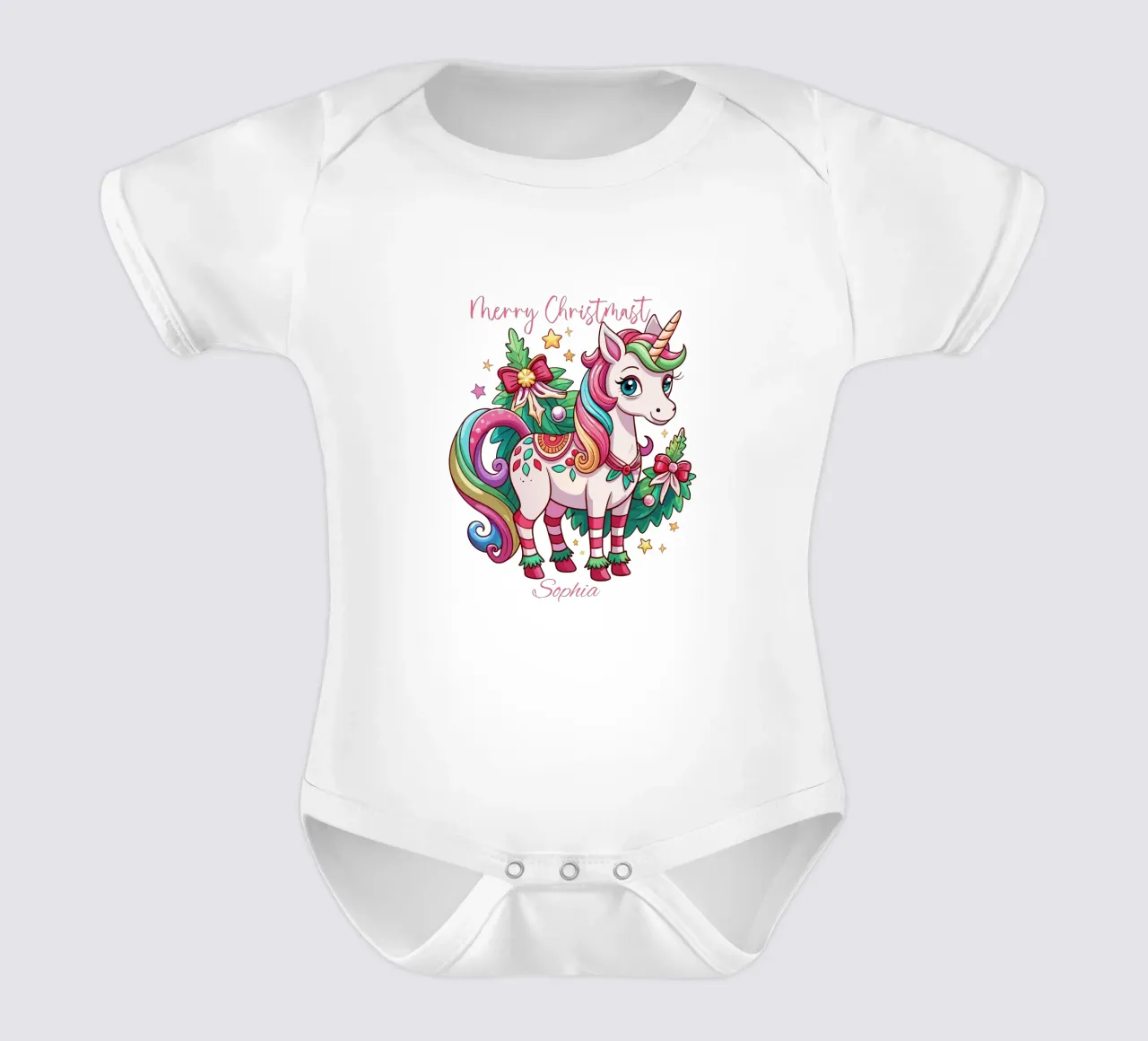 Magical Christmas Cute Unicorn - Add Custom Event and Name body bébé de Artnesia
