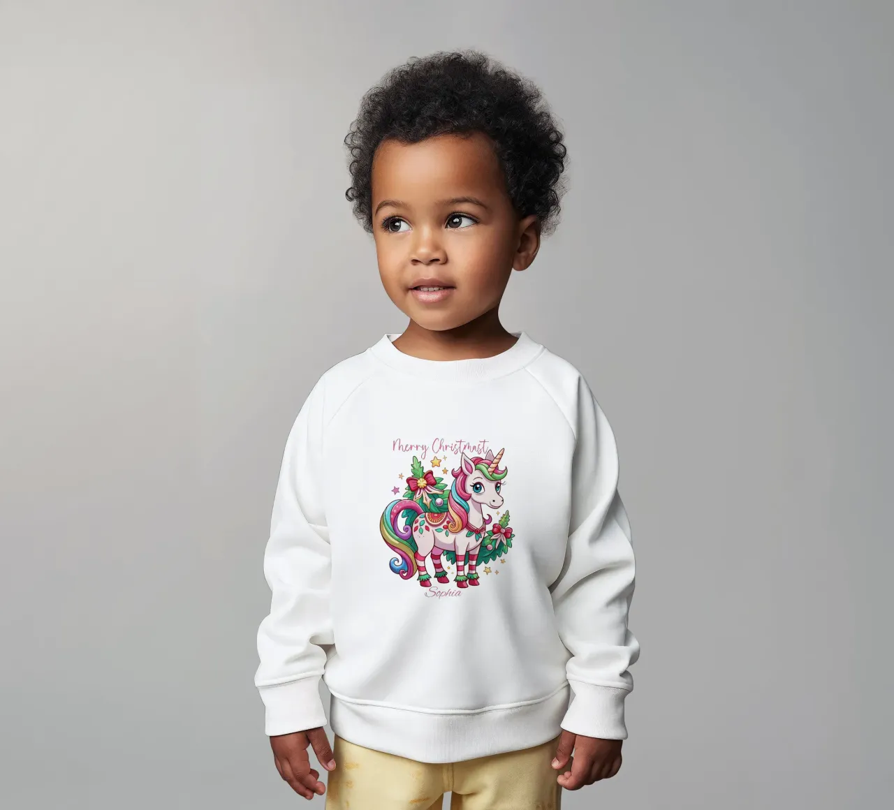 Magical Christmas Cute Unicorn - Add Custom Event and Name sweat pour bébé de Artnesia