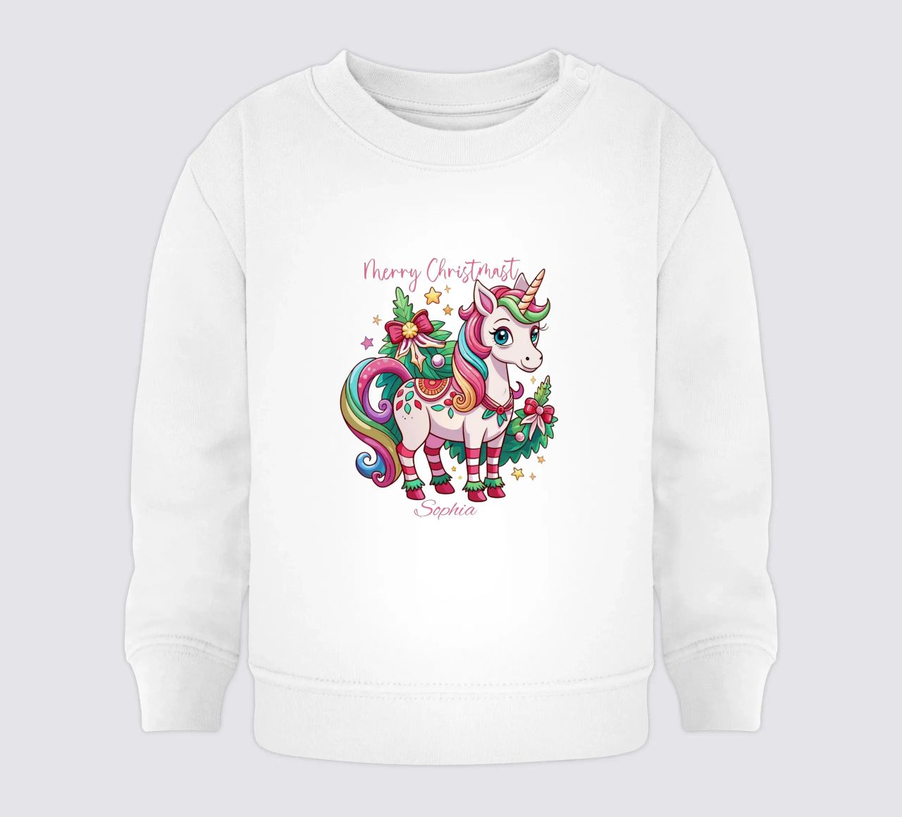 Magical Christmas Cute Unicorn - Add Custom Event and Name felpa neonato da Artnesia