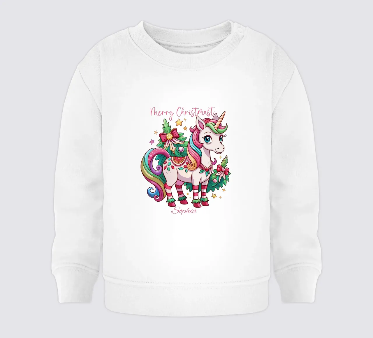 Magical Christmas Cute Unicorn - Add Custom Event and Name sweat pour bébé de Artnesia