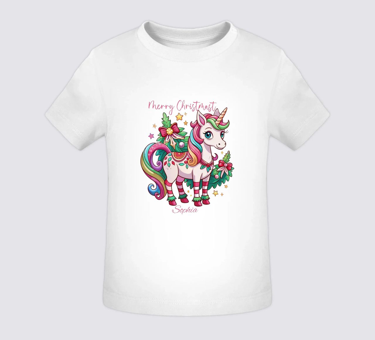 Magical Christmas Cute Unicorn - Add Custom Event and Name maglietta neonato da Artnesia