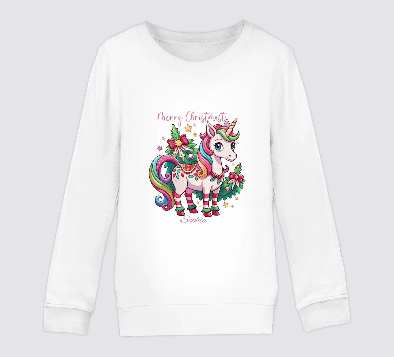 Magical Christmas Cute Unicorn - Add Custom Event and Name felpa bambino da Artnesia