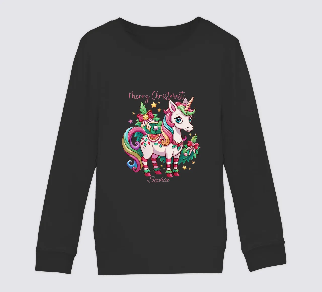 Magical Christmas Cute Unicorn - Add Custom Event and Name felpa bambino da Artnesia
