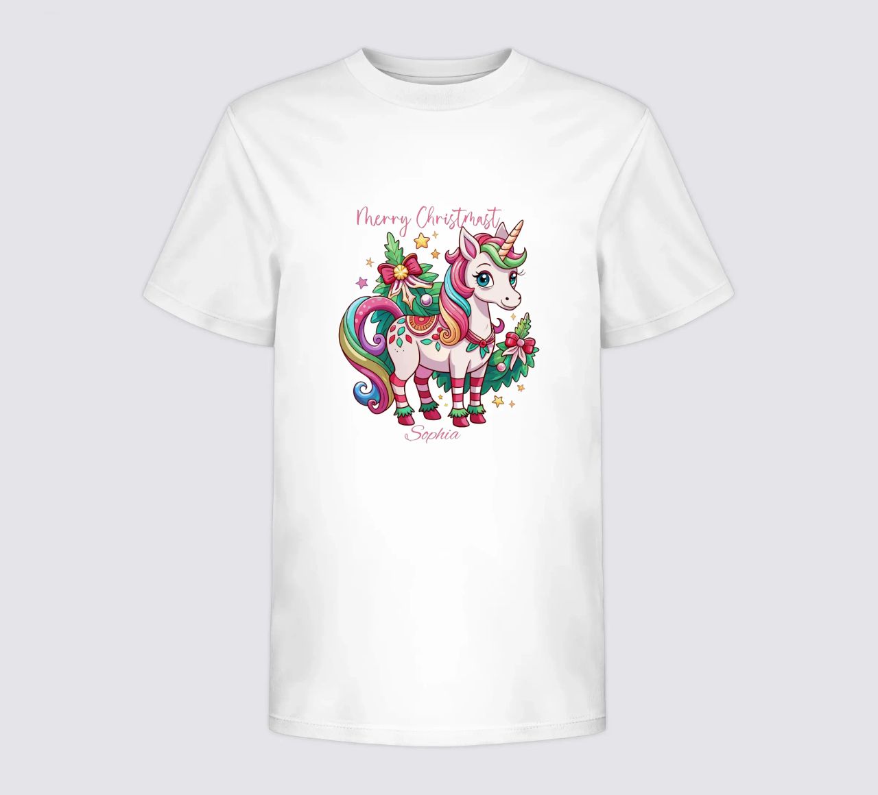 Magical Christmas Cute Unicorn - Add Custom Event and Name t-shirt bambini da Artnesia