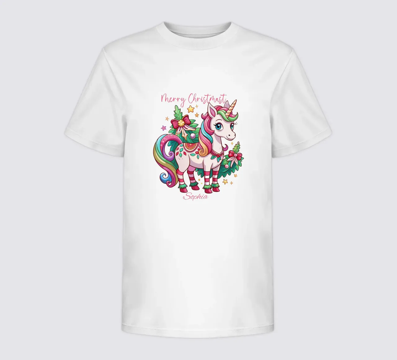 Magical Christmas Cute Unicorn - Add Custom Event and Name t-shirt bambini da Artnesia