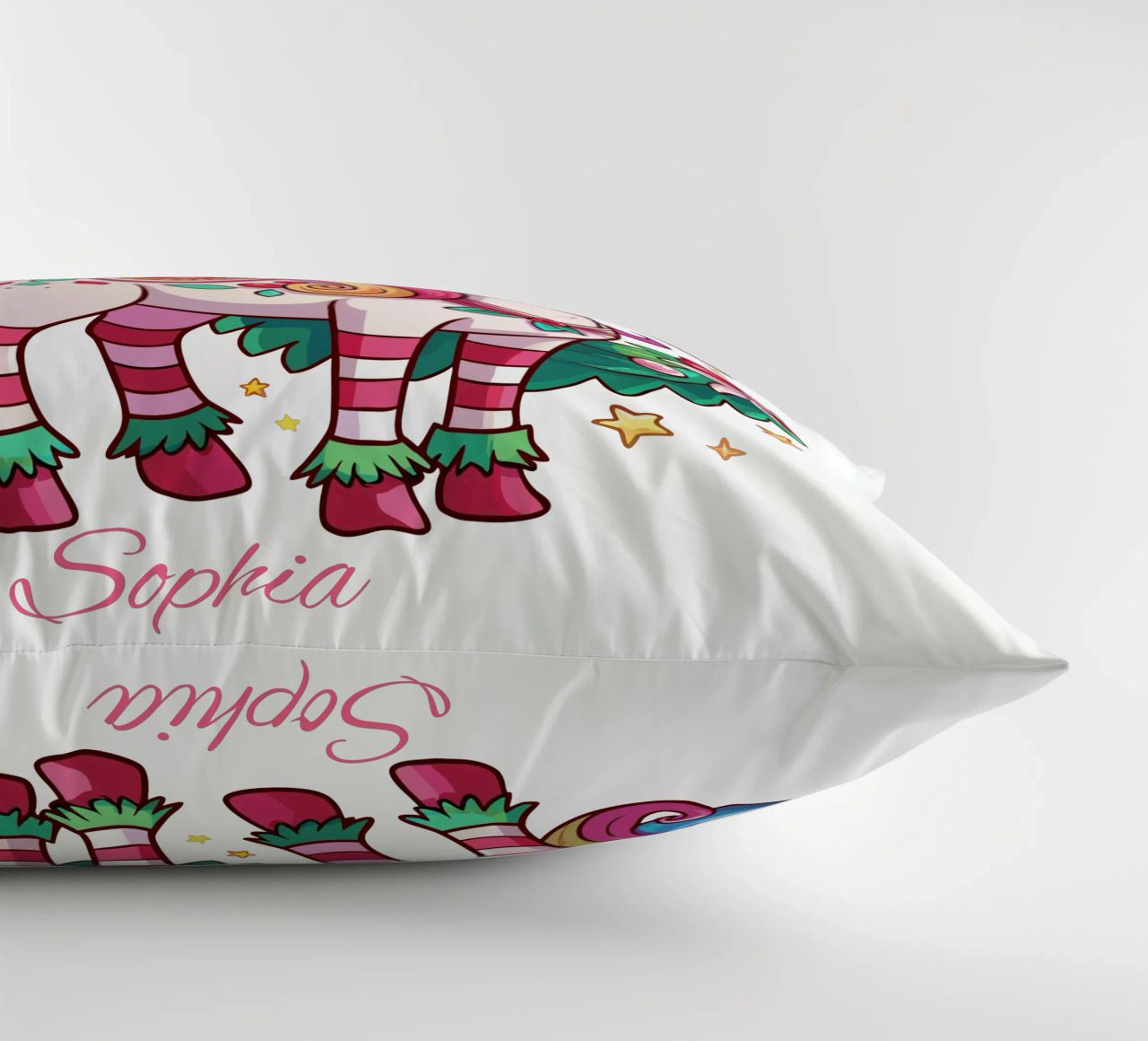 Magical Christmas Cute Unicorn - Add Custom Event and Name cuscino da Artnesia