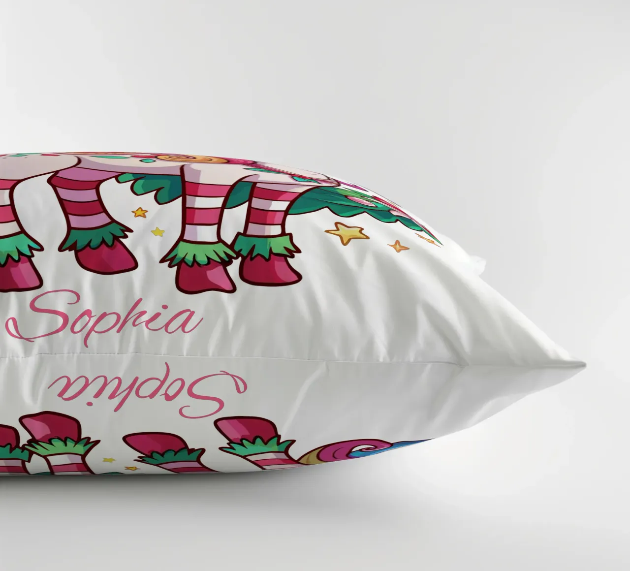 Magical Christmas Cute Unicorn - Add Custom Event and Name cuscino da Artnesia