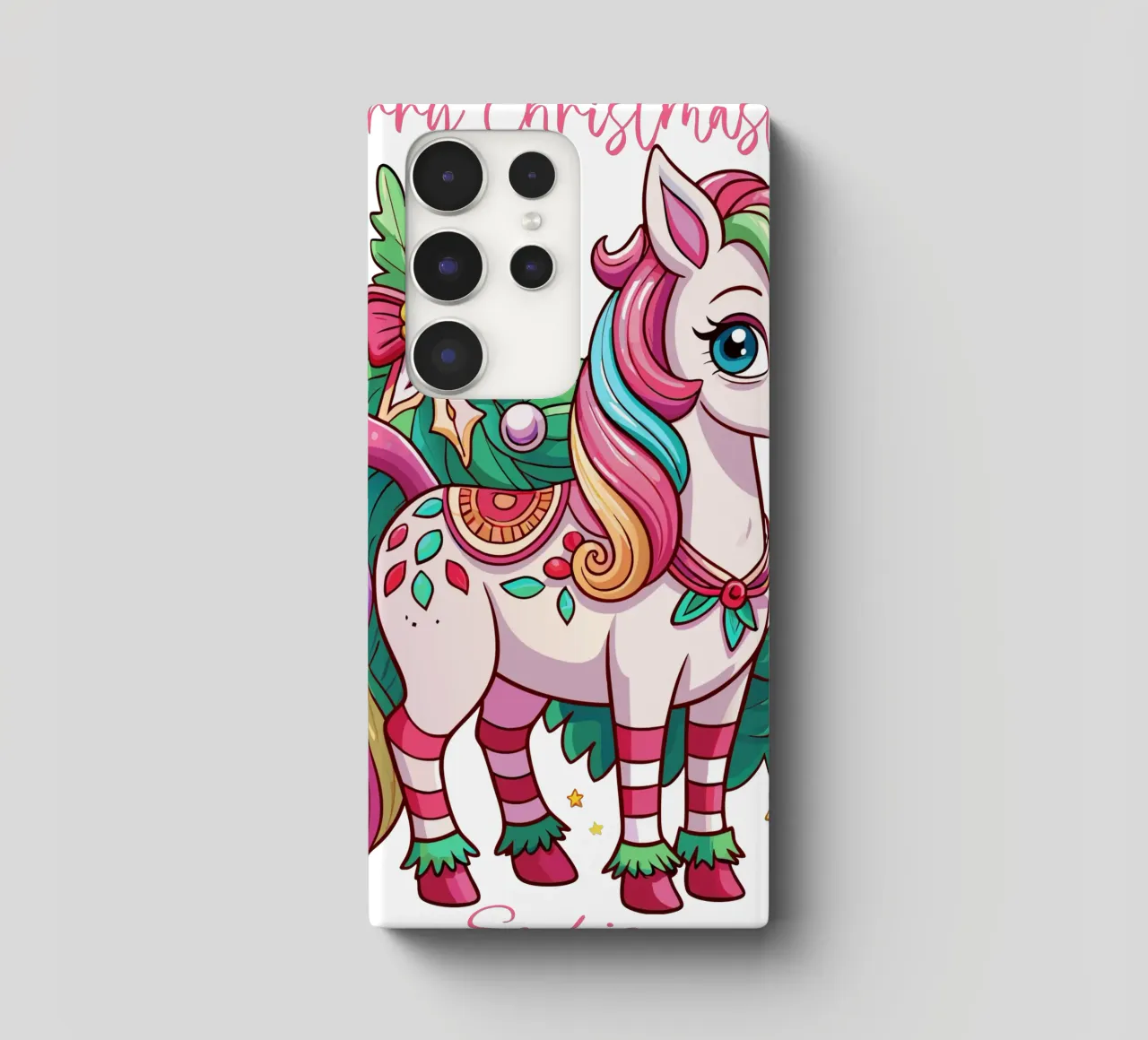 Magical Christmas Cute Unicorn - Add Custom Event and Name cover samsung da Artnesia