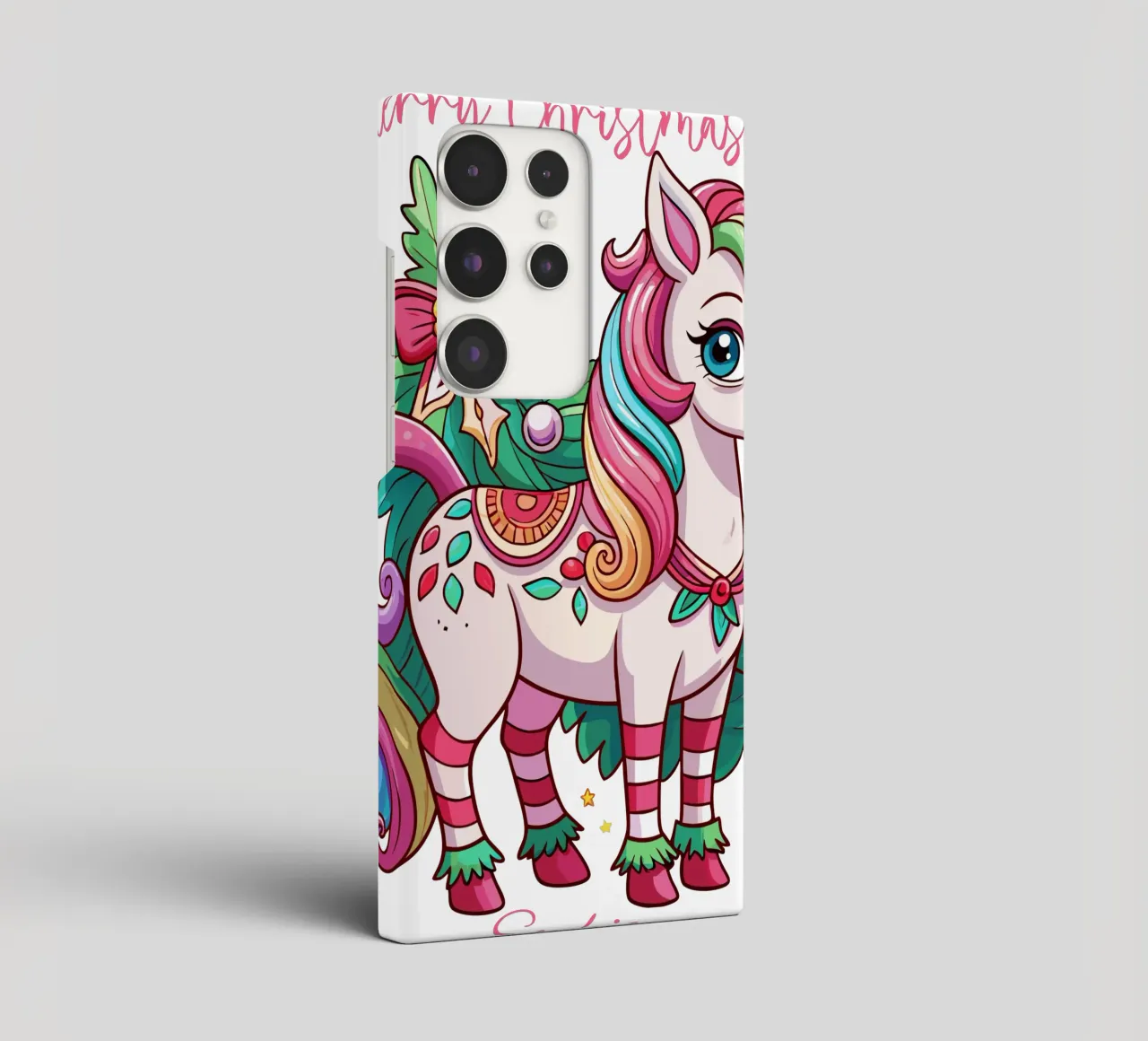 Magical Christmas Cute Unicorn - Add Custom Event and Name cover samsung da Artnesia