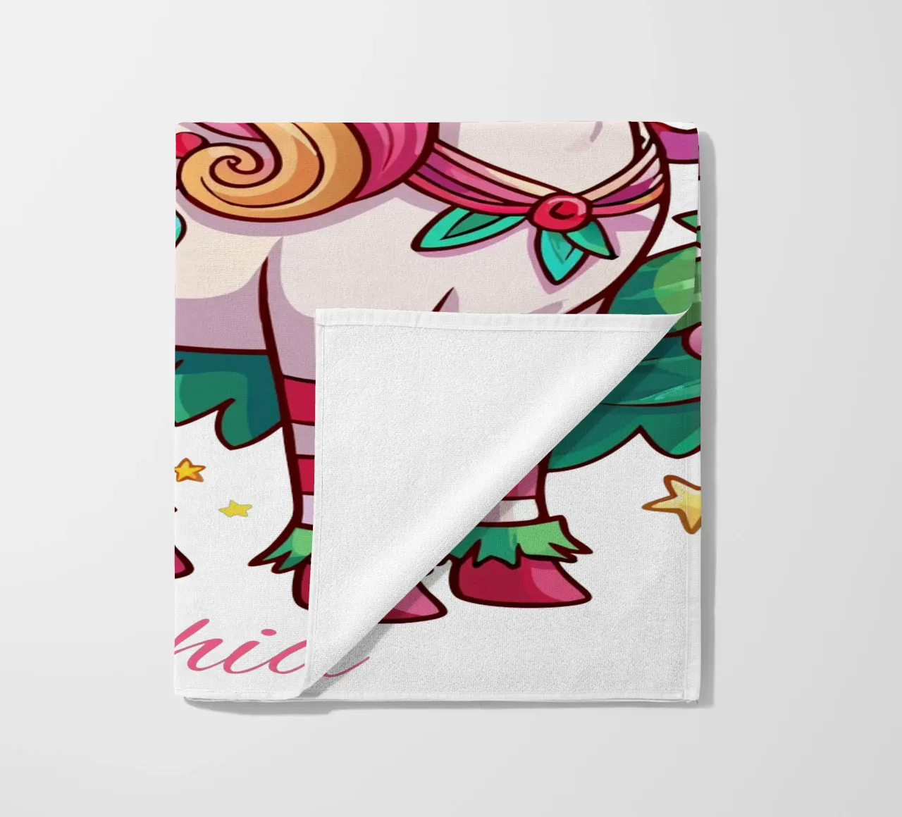 Magical Christmas Cute Unicorn - Add Custom Event and Name telo mare da Artnesia