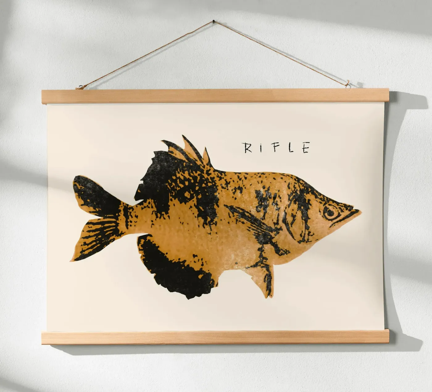 Rustic Patterned Fish poster de Josephin Hermsdorf