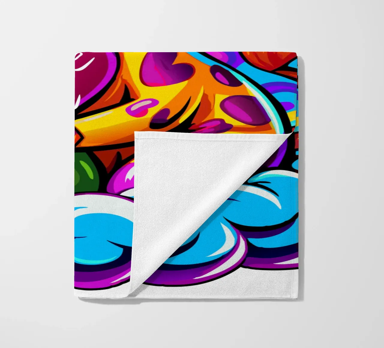 Cute Giraffe Hugging a Heart Pillow on a Cloud - Add Custom beach towel by Artnesia