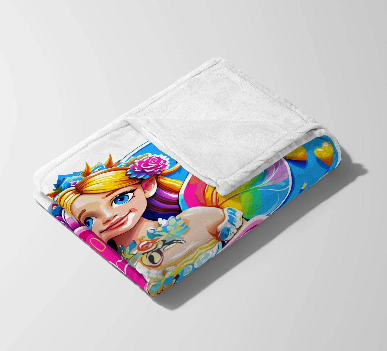 Rainbow Heart Fairy Magic Art - Aggiungi evento, nome ed età coperta in pile da Artnesia