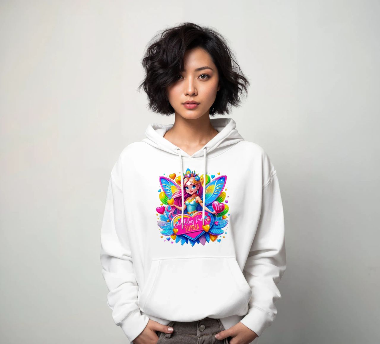 Little Fairy Magic Art - Add Custom Name, Event and Age hoodie by Artnesia