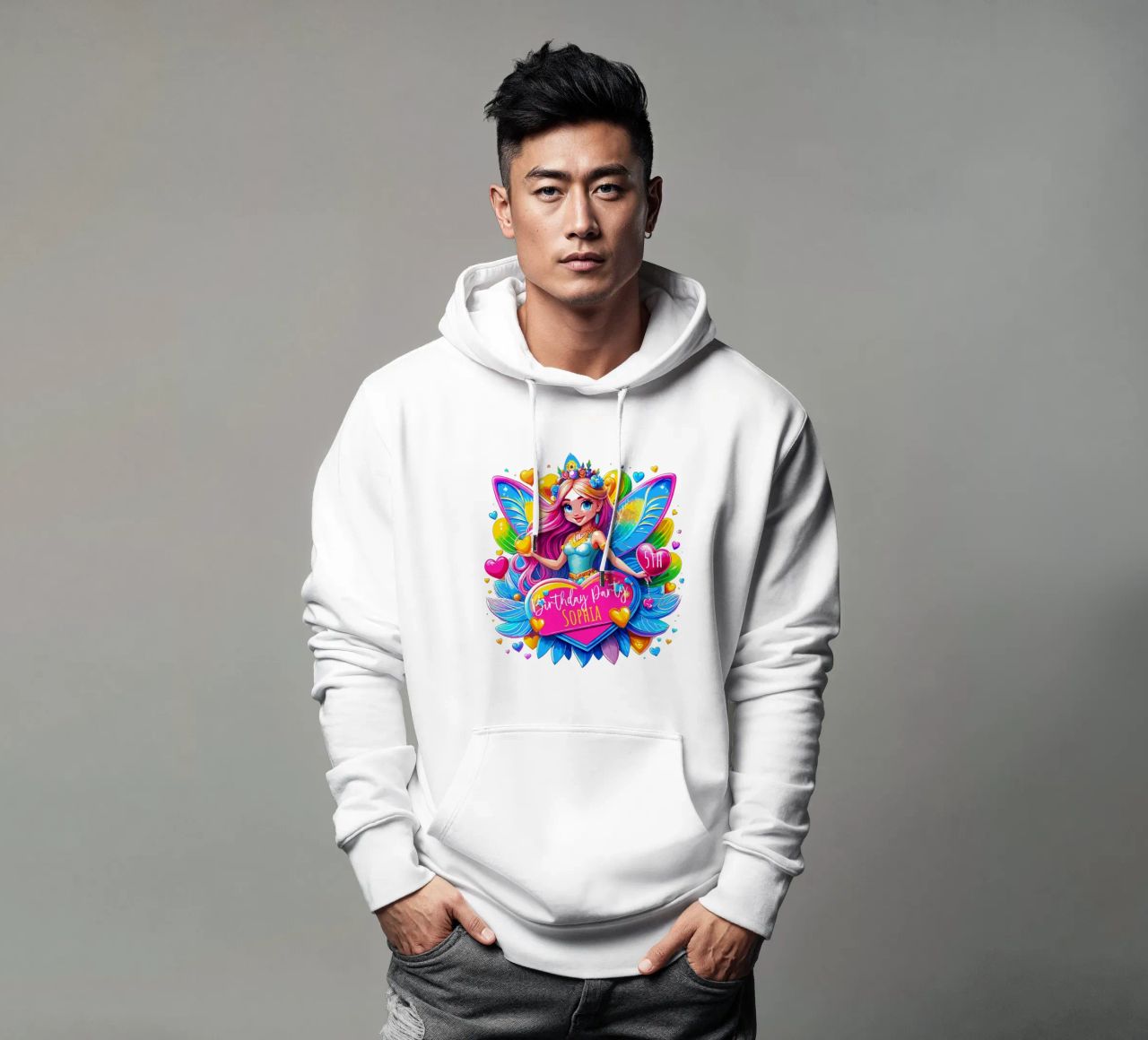 Little Fairy Magic Art - Add Custom Name, Event and Age hoodie by Artnesia